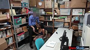 Big Boobed Ebony Teen 18+ Thief Fucks LP Officer on CCTV in Shop Reality