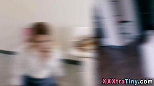 The petite teenager strokes the cock in high definition, delivering a hardcore blowjob and handjob with cumshot in uniform.