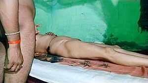 indian girlfriend rides cock in cowgirl and missionary