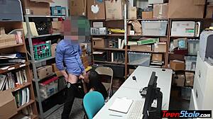 Big Boobed Ebony Teen 18+ Thief Fucks LP Officer on CCTV in Shop Reality