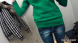 Perfect Czech Teen Tempted in Mall for Striptease and Hardcore Pov Assfucking