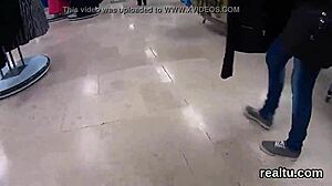 Perfect Czech Teen Tempted in Mall for Striptease and Hardcore Pov Assfucking