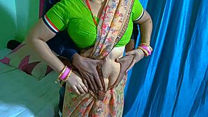 naughty babi engages in desi romance with foreplay before getting fucked on bed by brother-in-law. she enjoys sensual kissing and tight pussy slaps in homemade wife roleplay.