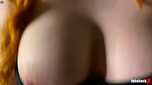 redhead girl gives deep blowjob then rides cock cowgirl style and bends over for doggystyle pounding