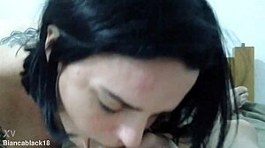 Bianca Black Gives Blowjob to Carlos in Amateur Milf Scene