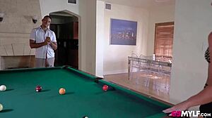 Blonde milf Tucker Steven rides cowgirl and doggystyle with cumshot.