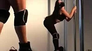 sexy doctor dances and strips naked on pole for hospital patient thrill