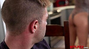 mylfex follows these cougar milfs as they stalk the new renter for naughty kitchen roleplay with blowjob and doggystyle anal fucking in fantasy.