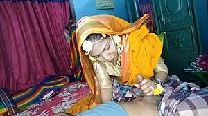 newly married desi wife in doggystyle hardcore fucking with husband on wedding night including blowjob