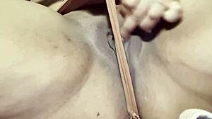 make her wet pussy squirt through ripped panties