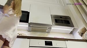 Hot sexy skinny girl meets her lesbian girlfriend for a fake porn shooting to go no panties in changing room casting interview.