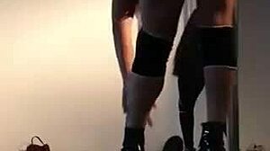 sexy doctor dances and strips naked on pole for hospital patient thrill