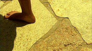 Big cock monster pounds cute beauties in outdoor pool threesome action