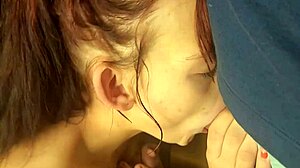 18 year old stepdaughter uses dildo in her shaved pussy while sucking daddy's cock