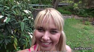 exquisite czech chick gets seduced in supermarket for pov striptease and clothes ripped reality.