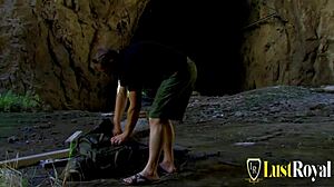 perfect dark-haired anal whore gets fucked in cowgirl riding and doggystyle bent over outdoors