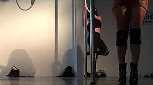 sexy doctor dances and strips naked on pole for hospital patient thrill