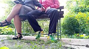 Oh wow, that unflappable mature BBW just made me cum outdoors with her curves