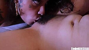 I love watching these two hairy lesbians kiss and use toys until squirting everywhere