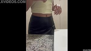 en publico no es mejor con amateurs fingering under miniskirt and panties outdoors.