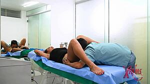 hey, that busty venezuelan lady meets up with the doctor and he finishes inside her