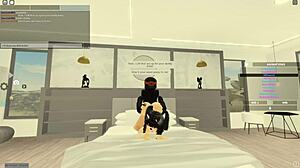 Roblox porn with big black cock riding anal assfucking deepthroat doggystyle and wet tits shaking