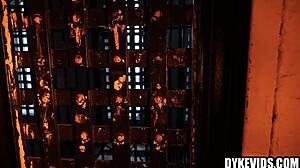 Strapon Lesbian Sex Behind Bars In This Wild Arcane Parody With Milf And Teen Action!