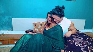 Milky big boobs indian bhabhi strips naked from panties for hardcore pussy licking and rough doggystyle fuck with devar. Juicy tits bounce in passionate first time sex session.
