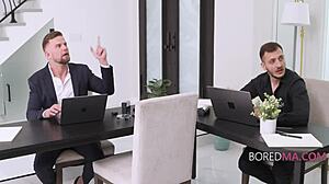 Enteado catches madrasta masturbating her tight asshole with dirty moans and spreads wide!