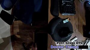 I feel so aroused as brunette Aria Nicole moans in missionary with gloves and latex during Florida handjob pov