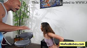 Petite Curly Brunette Teen 18+ Amber Summer Enjoys Sex Pump On Wet Shaved Pussy With Charles Dera