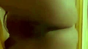 Amateur homemade lesbian video features shaved pussy in retro blue films style