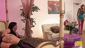 Blonde Bangs Thick Lesbian While Boyfriend Tires Out