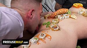 busty asian chef combines freeuse sex and fine dining with big tits and ass