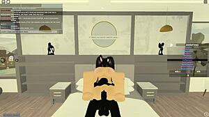 Roblox porn with big black cock riding anal assfucking deepthroat doggystyle and wet tits shaking