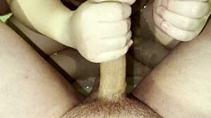 housewife jerks me off in the bathroom until i cum