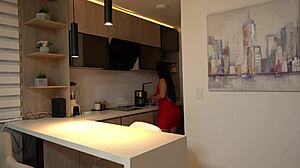 hey stepmom, you caught me with my redhead girlfriend—wanna join our big ass threesome?