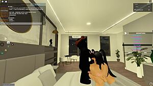 Roblox porn with big black cock riding anal assfucking deepthroat doggystyle and wet tits shaking