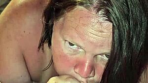 Milf Experiences Intense Orgasm While Sucking and Licking Cock in Steamy Session