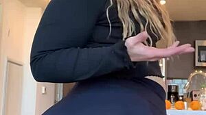 pawg stretching those ripped pants over big ass?