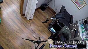 I feel so aroused as brunette Aria Nicole moans in missionary with gloves and latex during Florida handjob pov