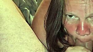 Milf Experiences Intense Orgasm While Sucking and Licking Cock in Steamy Session