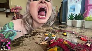 Giantess Swallows Tiny 18+ Population In Massive Mouthful Vore Destruction!