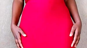 Why does this sexy hot African lady reveal her tits unexpectedly?