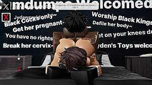 Big black cock destroys friends tight pussy in raw interracial sex