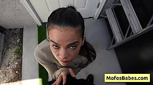 Oh Wow, Sexy Hot Brunette Angelina Moon Sucks Huge Fat Dick from Logan Xander!