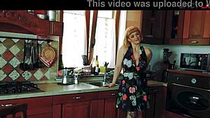 Sara Bell gets anal double penetration and eats cum in farm gangbang orgy