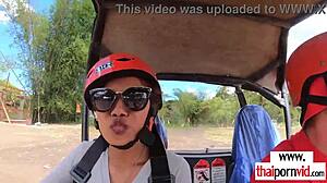 Dude tasting and fucking amateur Thai teen 18+ girlfriend's cherry fresh Asian pussy!