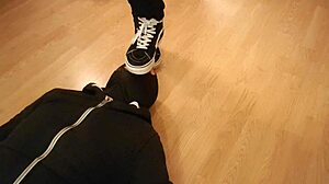 Why eat crumbs beneath my mistress vans sneakers