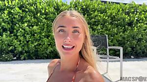 hot neighbor lily phillips bends over in jmacs backyard on sunny day for rough fucking